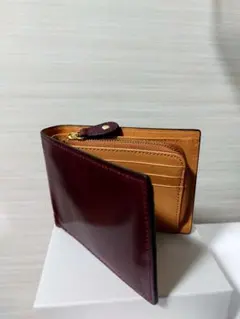 トラッカーウォレット　コードバン×栃木サドル　⭐︎CA008 コードバン/二つ折り財布/栃木レザー/レザーウォレット/牛革/馬革/ヌメ