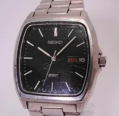 稼働 SEIKO SPIRIT 7N48-5000 スクエア 黒文字盤 S486 - メルカリ