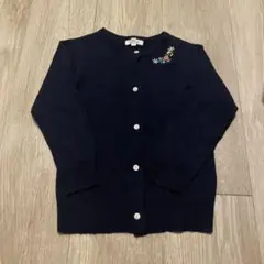 Seraph セラフ　カーディガン　100cm ネイビー　花柄刺繍