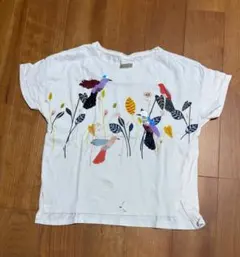 【ZARA】116cm 鳥と植物 Tシャツ リバーシブル キラキラスパンコール