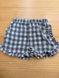 チェック柄フリル付き　ハーフパンツ 半ズボン　120 女の子