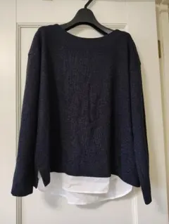グリーンレーベルリラクシング レイヤード風ニット