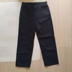 無印良品 ワイドジーンズ ブラック 33×29