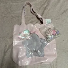 リトルツインスターズ　窓付き　トートバッグ