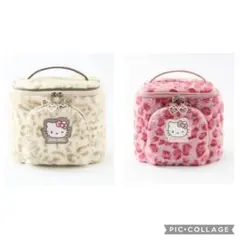 しまむら　ハローキティ　ヒョウ柄キティ　２点セット バニティポーチ