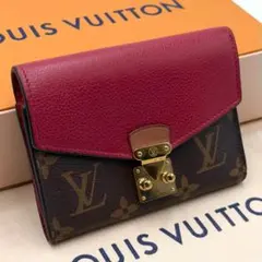 ルイヴィトン モノグラム ポルトフォイユ パラス コンパクト 三つ折り レッド