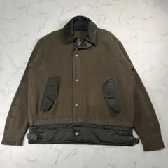 Sacai 23AW コントラストカラー ニット レイヤード ジャケットのサムネイル