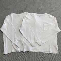 ユニクロ ソフトタッチクルーネックTシャツ 長袖 150 2枚セット