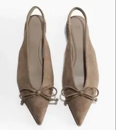 H&M リボンディテールスリングバックシューズ 25cm 39 フラットパンプスのサムネイル