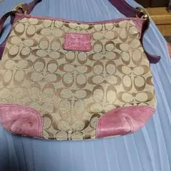 COACH ショルダーバッグ ベージュ/ピンク