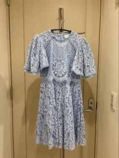 BAKER BY TED BAKER 水色 レース 半袖 ワンピース