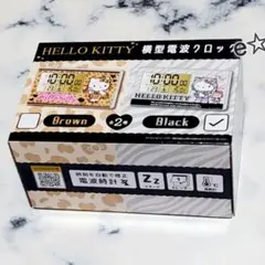 Hello Kitty 横型電波クロック ブラック【新品】ゼブラのサムネイル