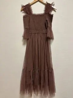 ミオさん専用 snidel ボリューム ラッフル フリル プリント ワンピース
