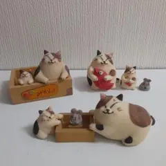 千趣会 ベルメゾン 和み猫のオブジェ ３組セット