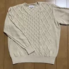 MCGREGOR ベージュ Vネック セーター L