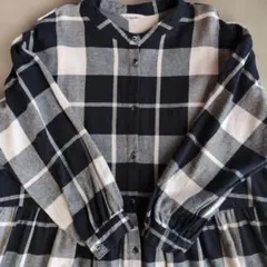 サマンサモスモス　柄アソートバンドカラーシャツワンピース