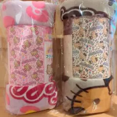 ハローキティ フランネルボアブランケット2色セット 170×100cm