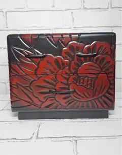 未使用 鎌倉 総柄彫牡丹5段小引出し 小箪笥 木製 小物入れ 元箱 - メルカリ