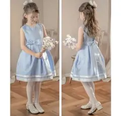 Catherine Cottage 発表会 　パールリボンのドレス　130