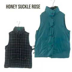 HONEY SUCKLE ROSE リバーシブルベスト　中綿　チェック　メンズL