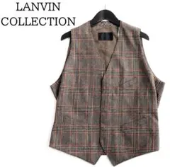 「ランバン」新品 ウィンザー公オマージュ グレンチェック柄ベスト 48(L)
