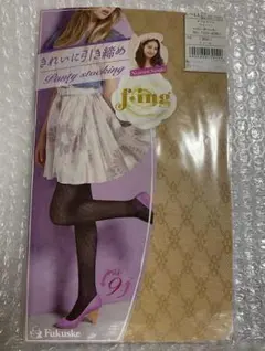 ♥選べる3点1,900円♥デザインタイツ　モテスト　8051　fing　L-LL