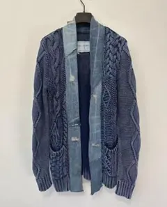 GREG LAUREN グレッグローレン ネルシャツカーディガン 1 美品 GREG LAUREN グレッグローレン ネルシャツカーディガン 1 美品