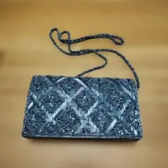 レトロなハンドバッグ　ビーズ細工