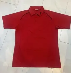 アディダス(adidas)ゴルフ　ウェア　ポロシャツ　赤　サイズL/G