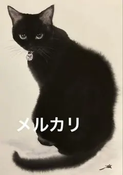 猫　水彩画　原画