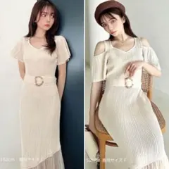 RESEXXY 2wayラッフルマーメイドワンピース アイボリー