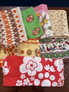 布地 7枚セット 花柄 レトロ