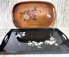 【中古品】❀昭和レトロ☆トレー2枚組❀