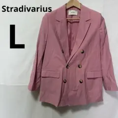 Stradivarius ピンクテーラードジャケットコート　レディース