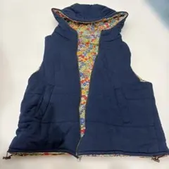 フード付きダウンベスト リバーシブル リバティ