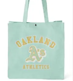 MLB オークランドアスレチックスロゴプリントトートバッグ