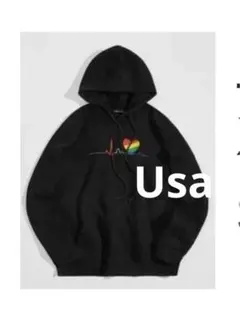 shein パーカー ブラック