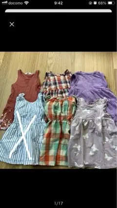 ノースリーブ 半袖 ワンピース 女の子 まとめて セット花柄 90 サイズ