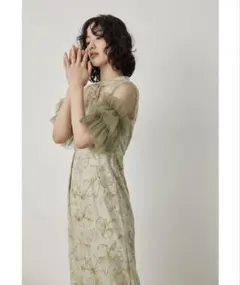 【ANDRESD niana】スパンコール刺繍レースドレス/新品タグ付き