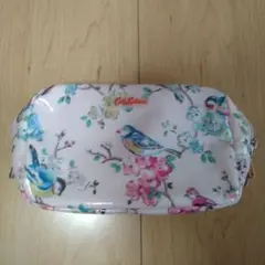 Cath Kidston 花と鳥のプリントポーチ
