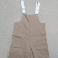 ehka sopo ベージュ ワーク サロペット ホワイトストラップ