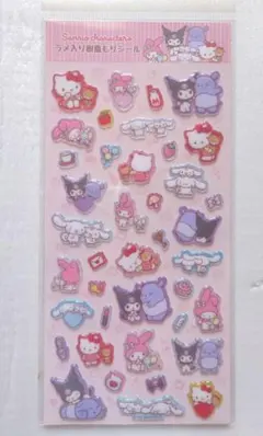 サンリオ ラメ樹脂もり シール キティ マイメロ クロミ シナモロール