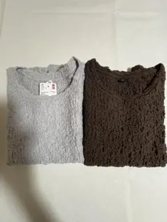 値下:UNIQLO ポップコーンT 半袖 2枚セット Mのサムネイル