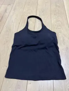 UNIQLO ユニクロ エアリズム ホルターネック タンクトップ ブラック L
