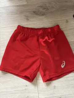 アシックス バレーボールパンツ 赤 150