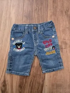 ミキハウス DOUBLE.B デニムショートパンツ 80