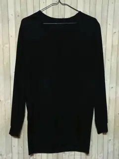 [UNIQLO] ヒートテック VネックロングT ＆ タイツ セット　黒 / L