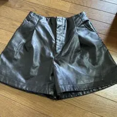 GRL レザーショートパンツ