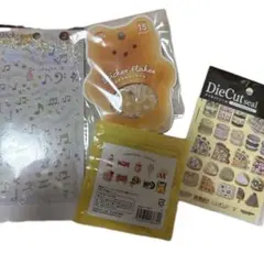 シールフレーク パンケーキ ダイカットシール 音符 おすそ分け シール セリア