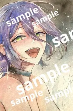 手描きイラスト チェンソーマン レゼ アナログイラスト 水彩画 原画